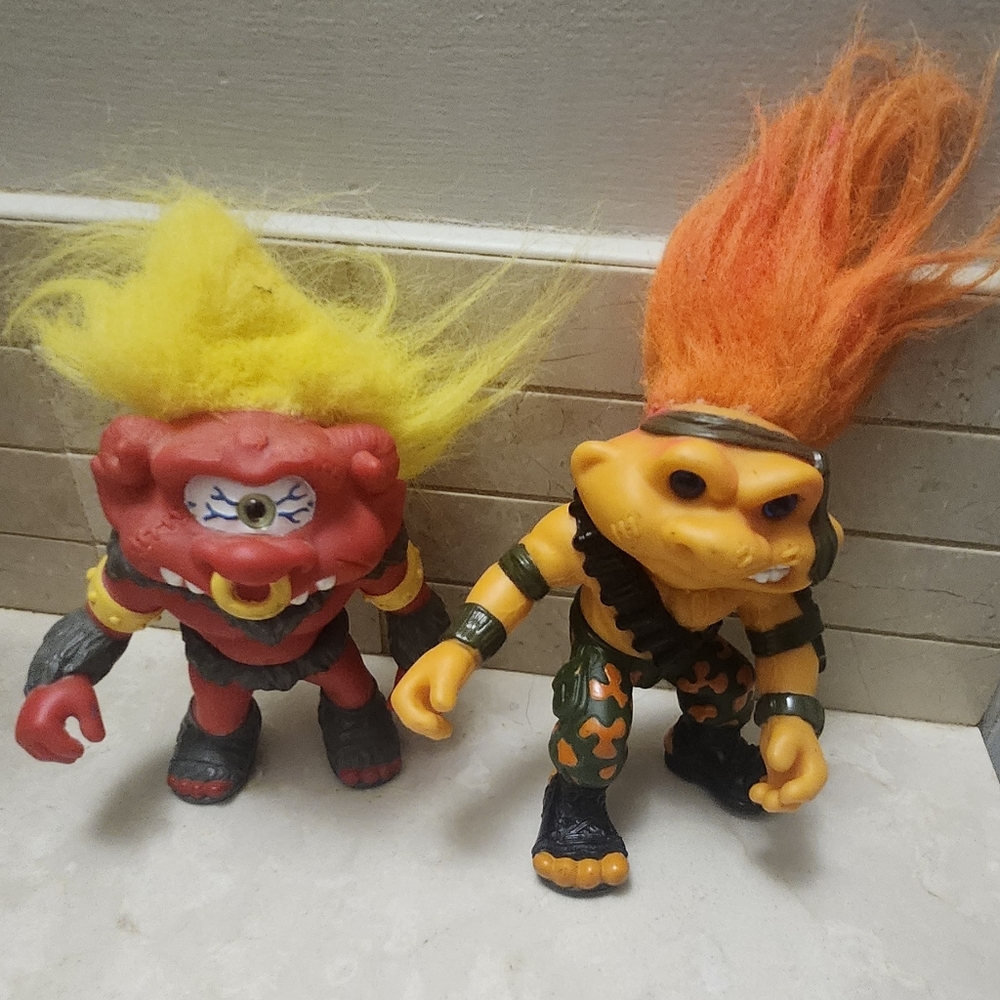 Vintage 1992 Hasbro Battle Trolls Lot Of 2 Figures‎ Only No Accessories